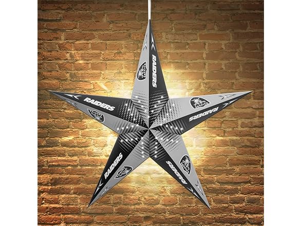 Littlearth Unisex-Adult NFL Oakland Raiders Star Lantern