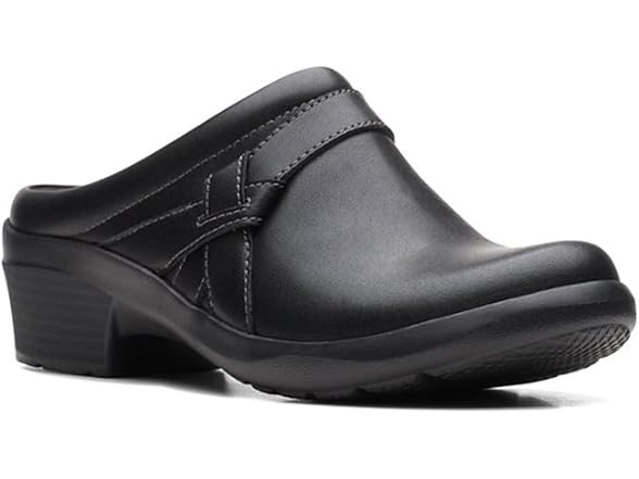  Clarks Angie Mist Black Leather 11 