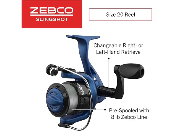 Zebco Slingshot Spinning Reel and Fishing Rod Combo