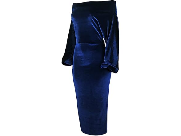Salimdy Women (M) One Off Shoulder Midi Long Dress