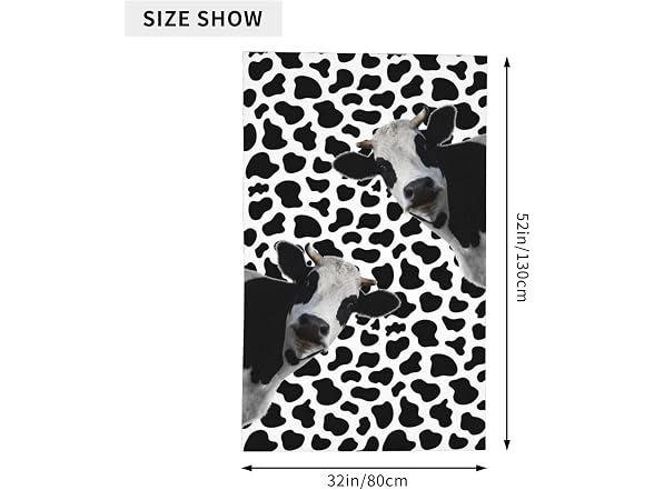 Milk Cow Print Black and White Beach Towel So