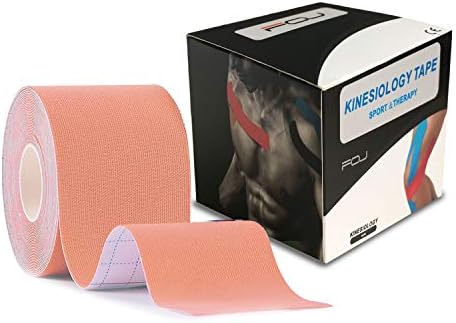 Kinesiology Theraeputic Tape Physio for Athletic Sports Recovery Pain Relieve Strong Adhesion Waterproof Original Cotton Uncut 2 Inch x 16.4 Feet (Beige)