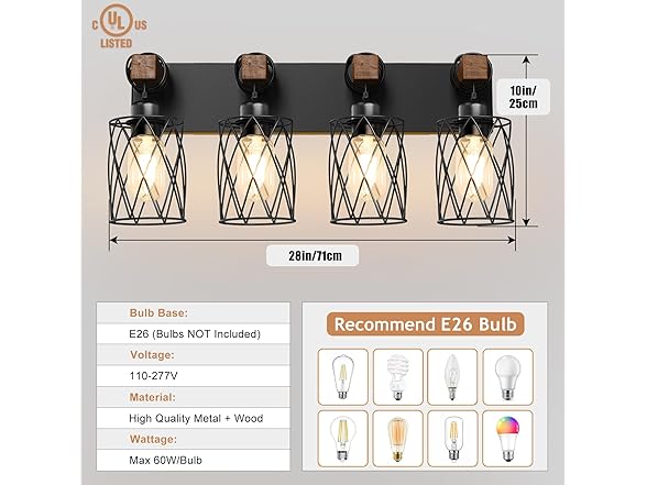 IZORRO Farmhouse Bathroom Vanity Light