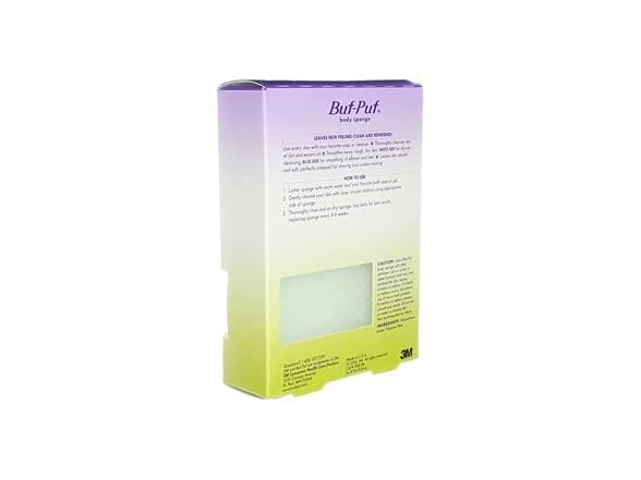 Buf, Puf Double, Sided Body Sponge (Quantity of 5)