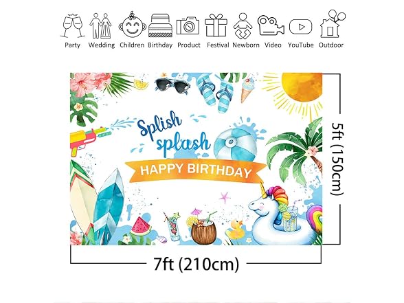 Mocsicka Watercolor Summer Birthday