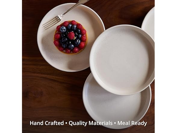 Goodies Cream Breakfast Plates (Set of 4)