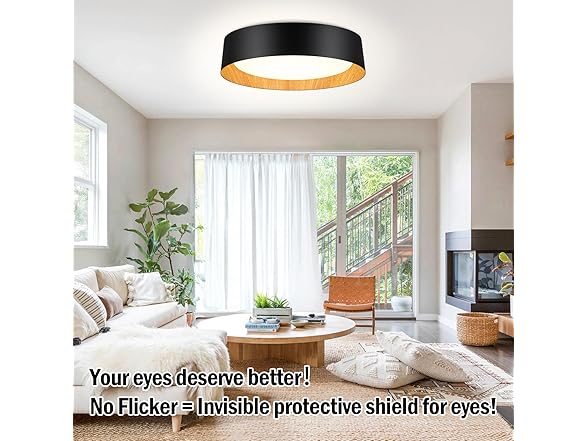 BrightHome 16in Flush Mount Ceiling Light, 3000LM