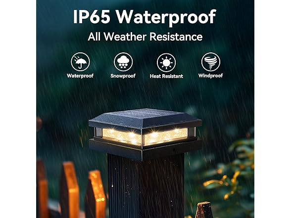 Brightever US Black Solar Light 8 pack