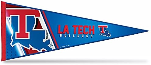 Rico Industries NCAA Louisiana Tech Bulldogs Primary 12" x 30" Felt Wall Décor Pennant - Great for Home/Bed Room/Man Cave Décor