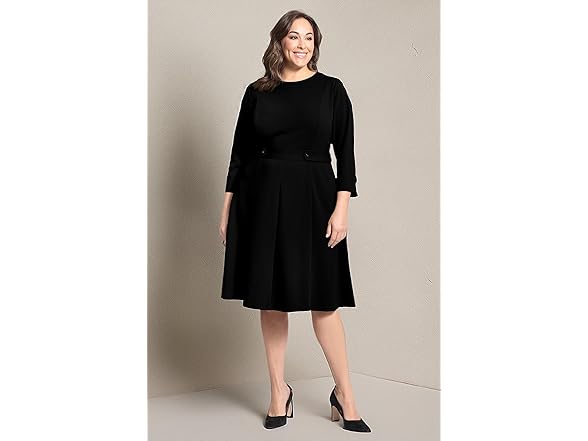 London Times Button Midi (8) Black