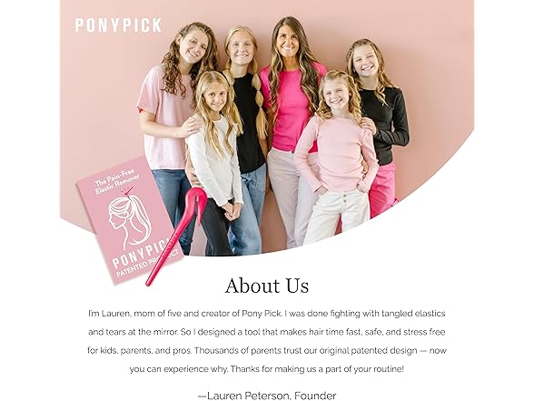 THE PONY PICK Hair Elastic Rubber Bands