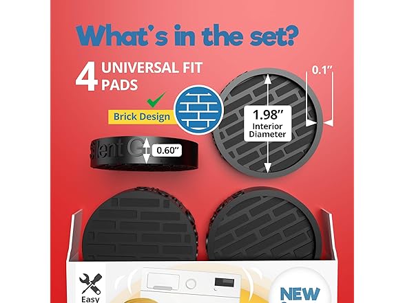 Silent Guys Anti-Vibration Pads, 4-Pack