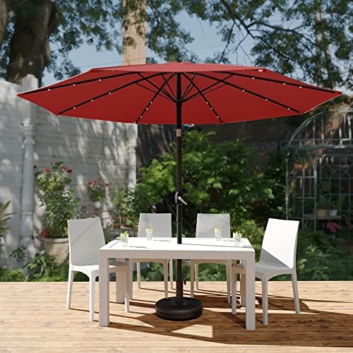 LeisureMod SBUBL-920R Seirra Outdoor Umbrella Red
