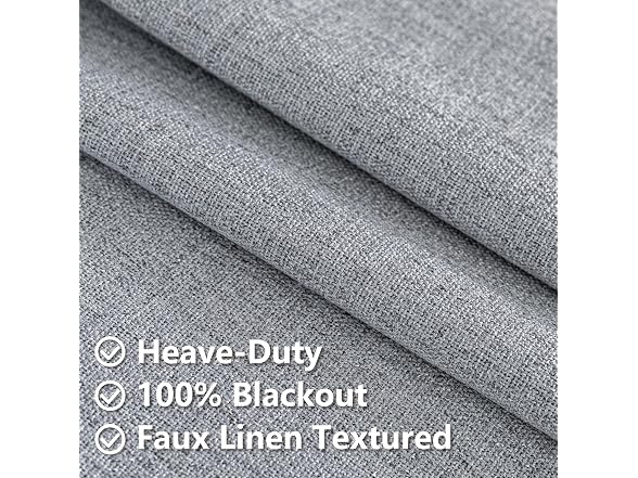 100% Blackout Curtains 2 Panels Set