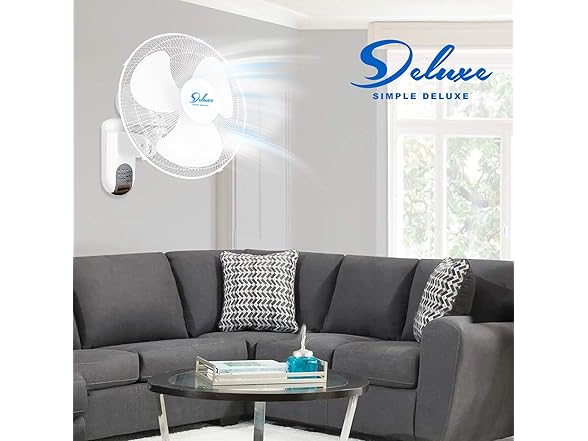 Simple Deluxe 16 Inch Wall Mount Fan 2Pk