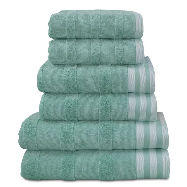 6-Piece Jacquard Stripe Kyoto Towel Set - Gallery 16