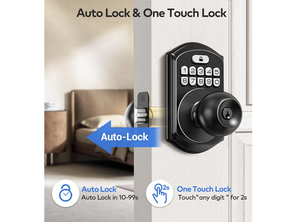 Kaadas KS03 Knob Lock with Keypad and Key