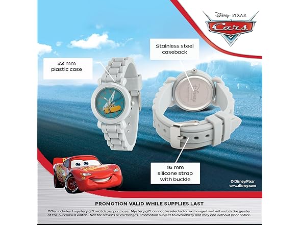 Disney Pixar Cars Watch Kids Grey