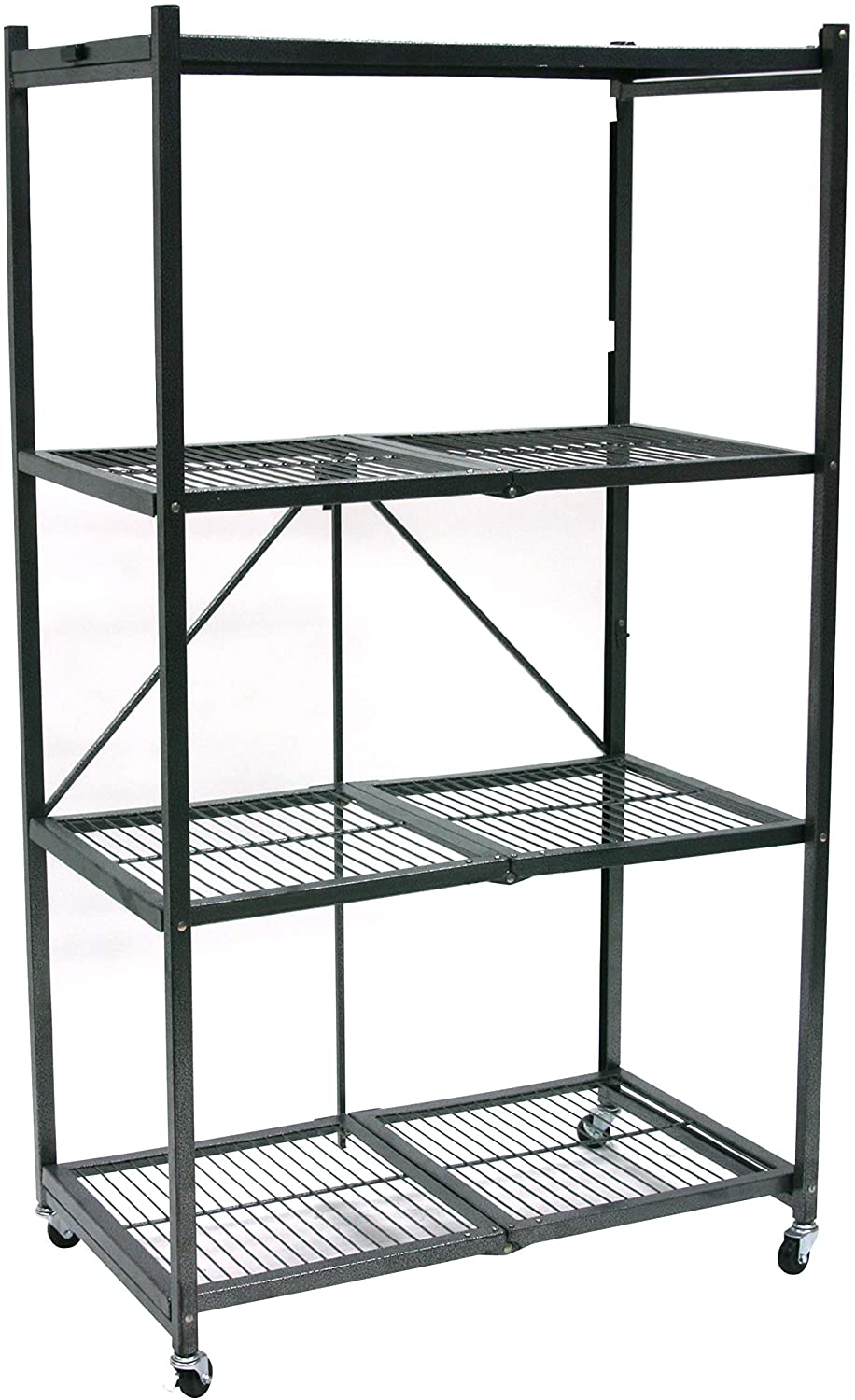 Origami RR5W 4-Tier Foldable Metal Shelf w/ Wheels - Gallery 9