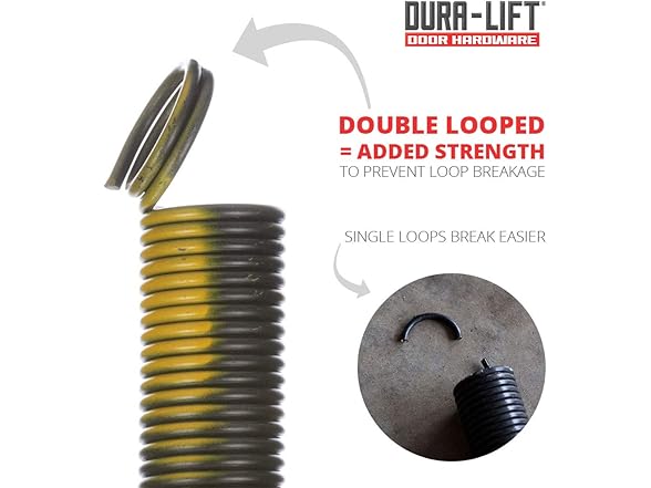 DURA-LIFT Heavy Duty Extension Garage Door Spring 2-Pack (130 lb.)