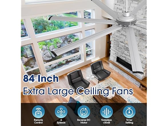 Parrot Uncle F8311-PU 84" Ceiling Fan