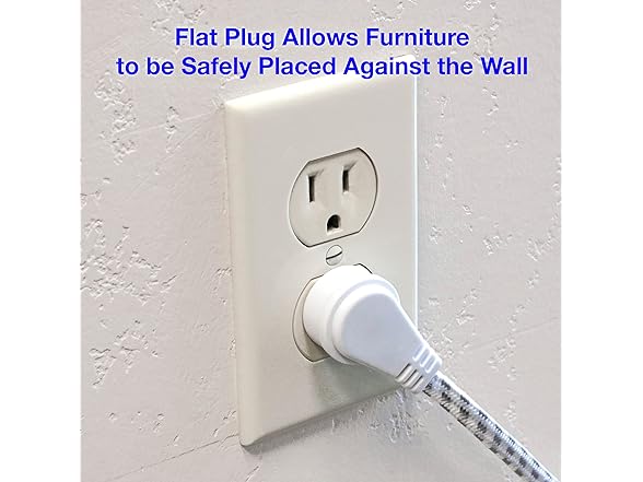 Clear Power 2pk 9ft 3 Outlet Fabric Indoor Ext Cord 16/2