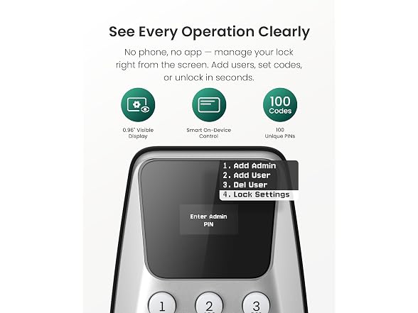 DESLOC C100 Smart Lock with Handle Set