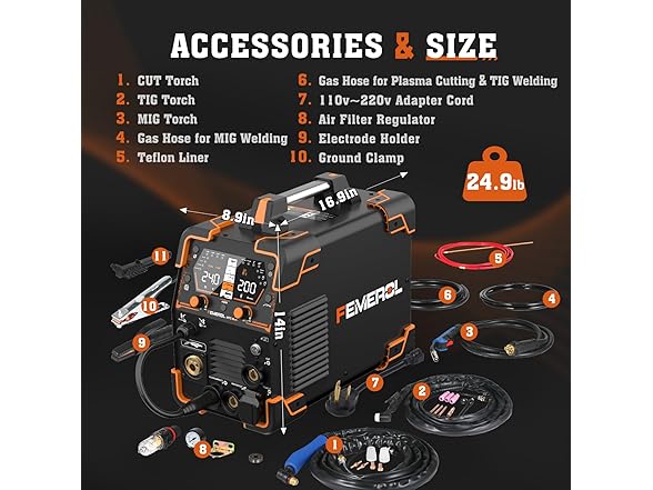 FEMEROL Plasma Cutter Welder Combo