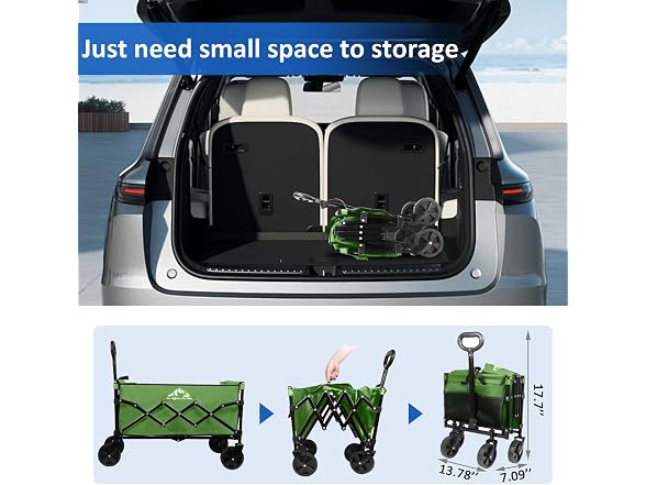 VOYSIGN Collapsible Folding Utility Cart