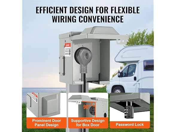 VEVOR 30 Amp RV Power Outlet Box