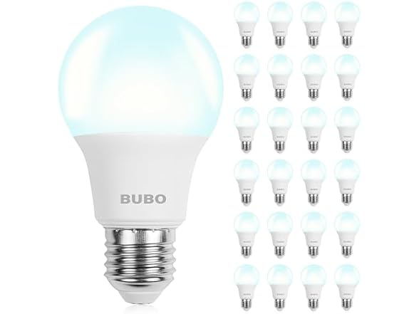 BUBO A19 LED Light Bulbs, 24 Pack