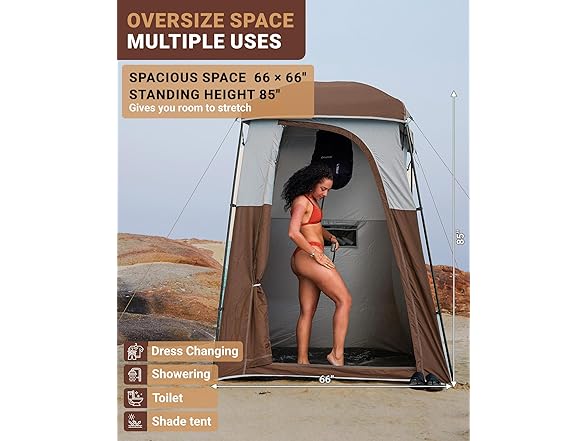 KingCamp Shower Tent Oversize 66x66x85"