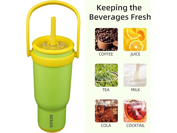 BJPKPK BJPKPK 40 OZ Insulated Travel Tumbler with Handle and