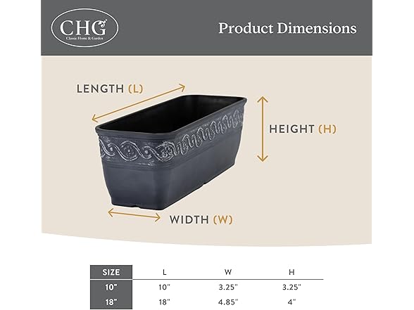 Classic Corinthian Rectangular Planter Box