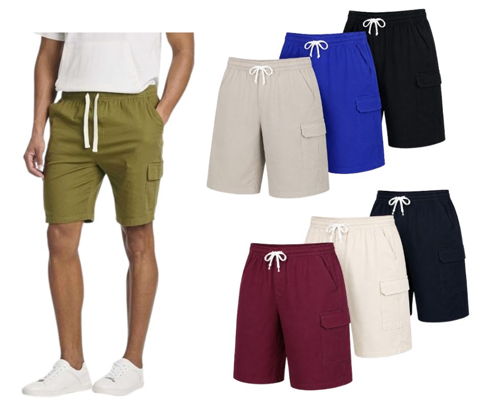 (3-Pack) Men's Cotton Cargo Shorts - Gallery 14