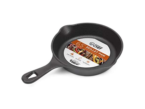 Commercial CHEF 6.5-Inch Cast Iron Skillet
