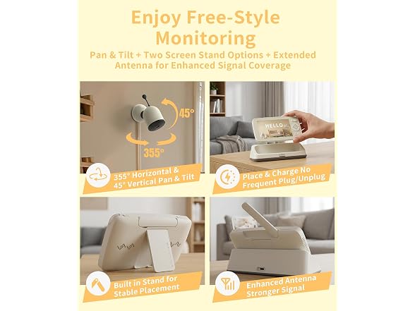 ALIOBC Baby Monitor W/ Camera and Audio