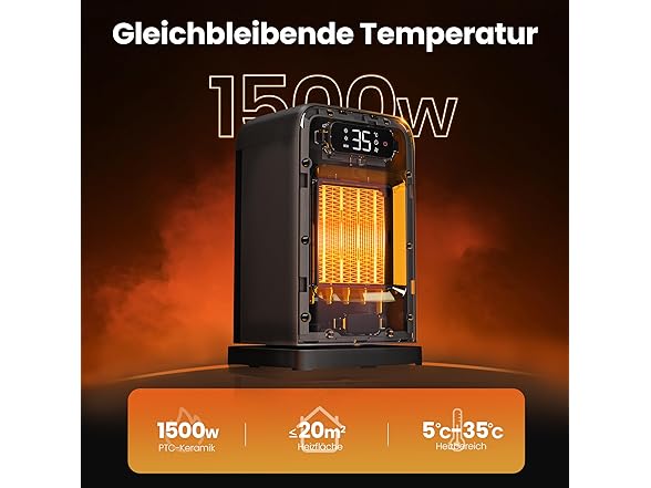 FLANUR Space Heater for Indoors