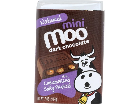 Moo Chocolate Bar Dark Chocolate Caramel Pretzel