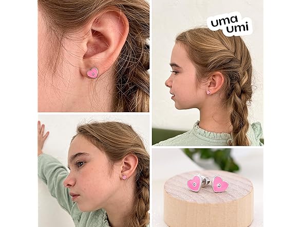 UmaUmi Sterling Silver Heart Earrings