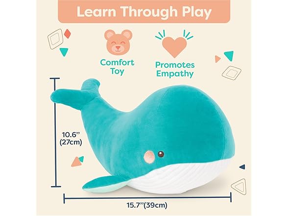 B. toys – Plush Squishy Whale– Stuffed Animal