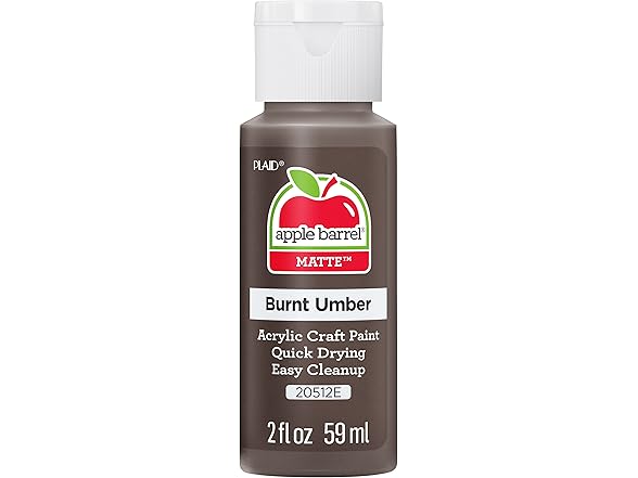 Apple Barrel Acrylic Paint Burnt Umber 24Pk
