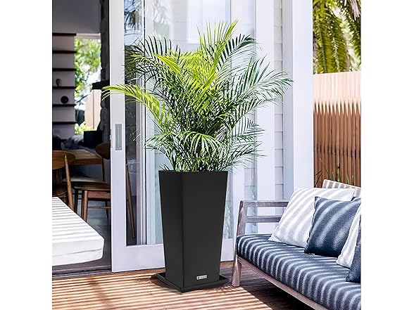 Elevens Tall Planters 29 Inch Tapered Square Planters