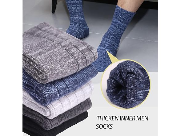 WHCPCYO 5 Pairs Mens Calf Socks 6-11