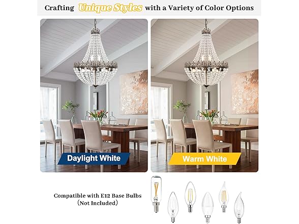 Crystal Chandelier for Dining Room, 18.5" Antique French