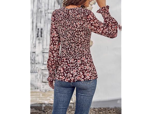 Prettygarden Women (M) Tops Casual Long Hem Shirt