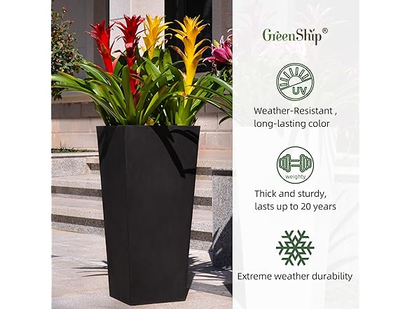 GreenShip BC075525070470 27" tall planter