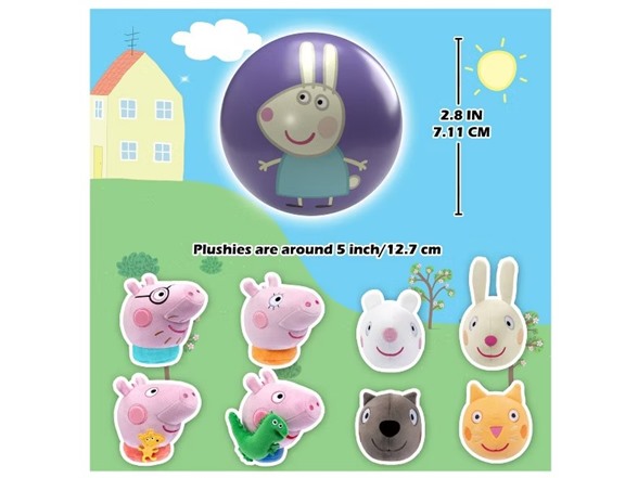 Miraball Surprise Plush - Peppa Pig 4PK