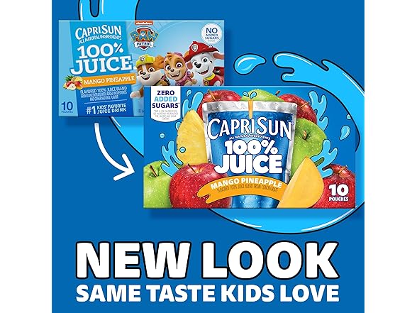 10CT Capri Sun Mango Pineapple Flavored 100% Juice