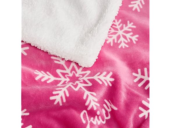 Juicy Couture Sherpa Throw 50"x60" Pink